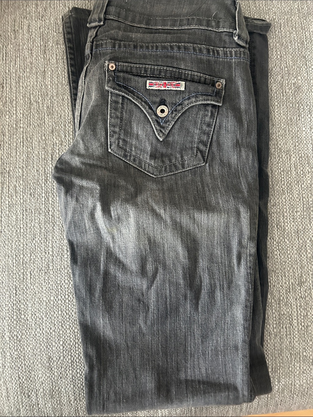 Hudson Jeans Men's Washed Gray Slim Straight Jeans